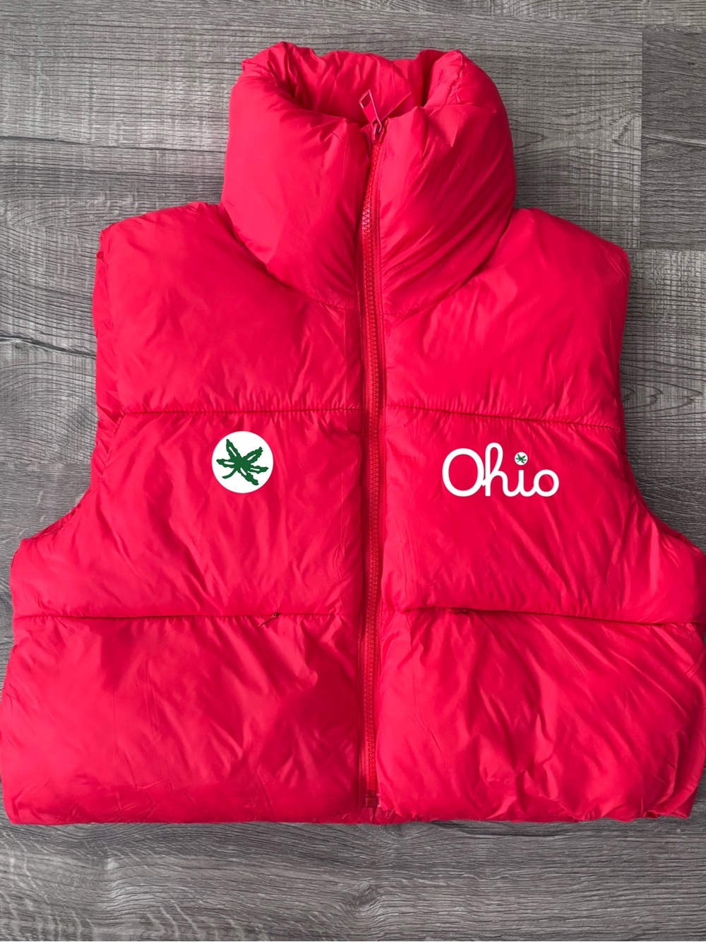 Ohio Red Puffer Vest Jacket